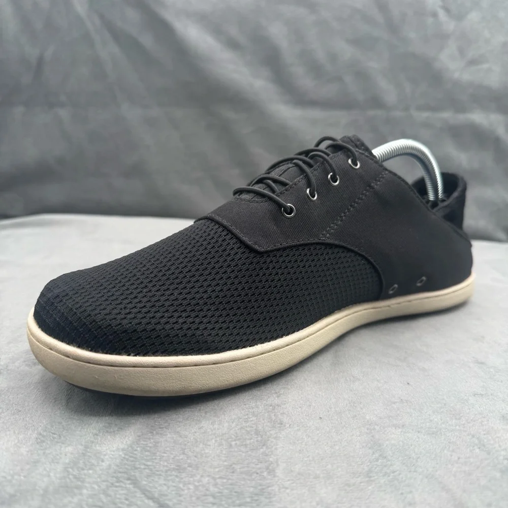 OluKai Nohea Moku Mens Size 10 Black Lace Up‎ Boat Casual Shoes